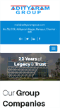 Mobile Screenshot of adityaramgroup.com